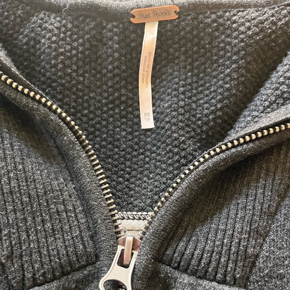 Free People Oversized Zip up Sweater - Picture 2 of 3
